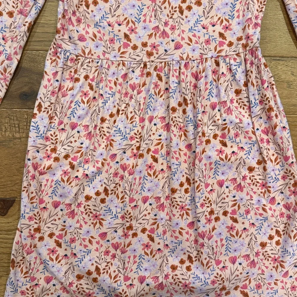Carter’s KID Girls Pink Multi-colored Floral Long-Sleeve Dress - Size 8/8A